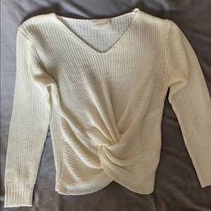 Dreamers white tie front sweater